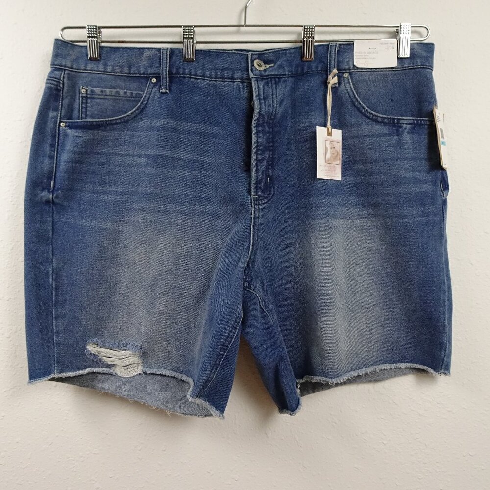 Jessica Simpson Denim Shorts Women's Plus Size 20W Blue Cotton Relaxed Fit